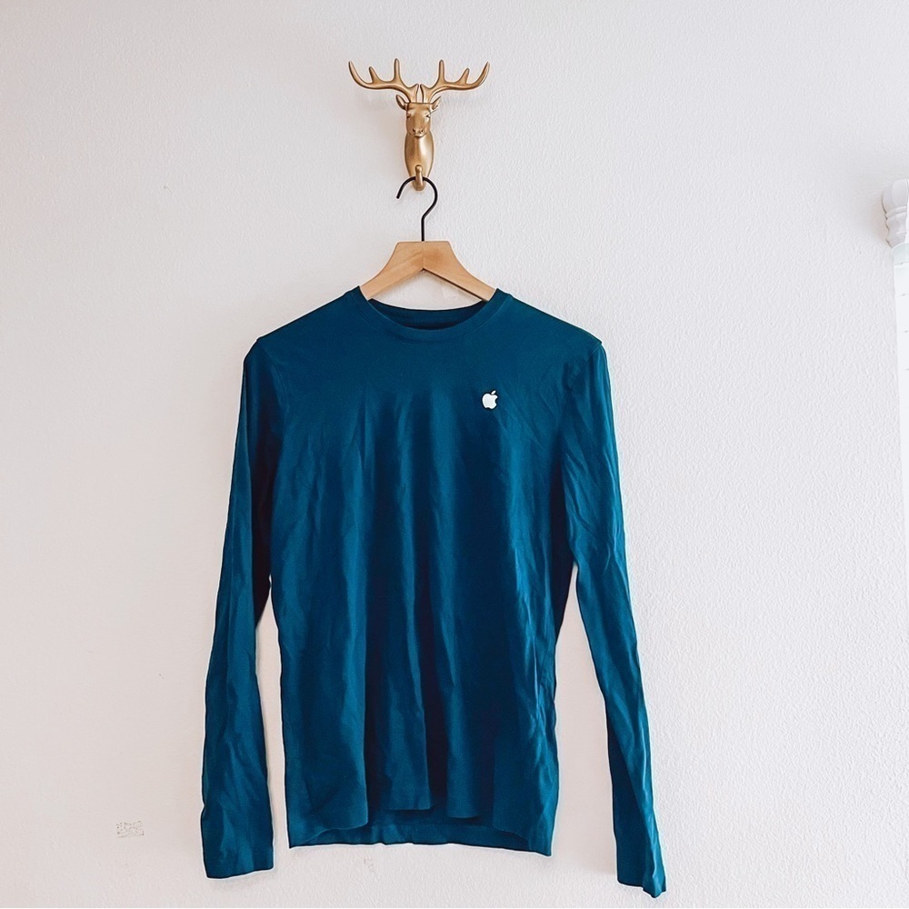 APPLE Men's Teal Long Sleeve Shirt Size XS